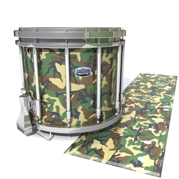 Dynasty Custom Elite Snare Drum Slip - Woodland Traditional Camouflage (Neutral)