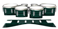 Dynasty 1st Generation Tenor Drum Slips - Aqua Horizon Stripes (Aqua)