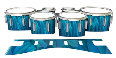 Dynasty 1st Generation Tenor Drum Slips - Blue Feathers (Themed)