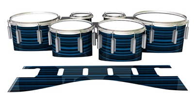 Dynasty 1st Generation Tenor Drum Slips - Blue Horizon Stripes (Blue)