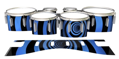 Dynasty 1st Generation Tenor Drum Slips - Blue Vortex Illusion (Themed)