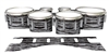 Dynasty 1st Generation Tenor Drum Slips - Chaos Brush Strokes Black and White (Neutral)