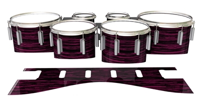Dynasty 1st Generation Tenor Drum Slips - Chaos Brush Strokes Maroon and Black (Red)