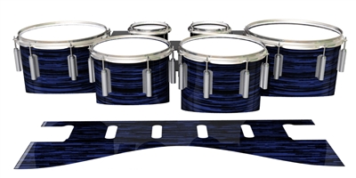 Dynasty 1st Generation Tenor Drum Slips - Chaos Brush Strokes Navy Blue and Black (Blue)