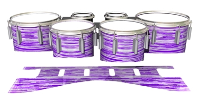 Dynasty 1st Generation Tenor Drum Slips - Chaos Brush Strokes Purple and White (Purple)