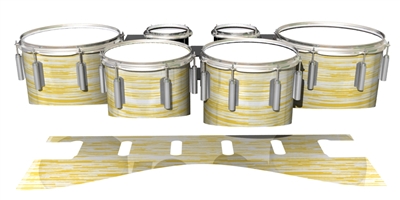 Dynasty 1st Generation Tenor Drum Slips - Chaos Brush Strokes Yellow and White (Yellow)