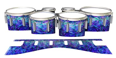 Dynasty 1st Generation Tenor Drum Slips - Electro Blue Plasma (Blue) (Purple)