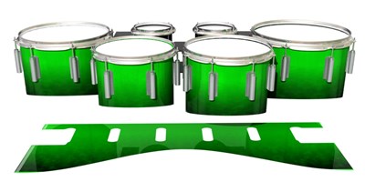 Dynasty 1st Generation Tenor Drum Slips - Green Grain Fade (Green)
