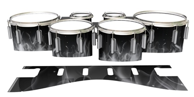 Dynasty 1st Generation Tenor Drum Slips - Grey Flames (Themed)