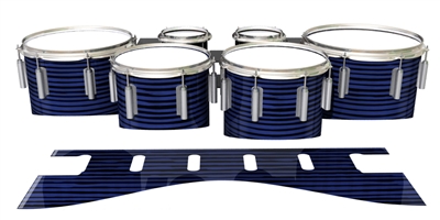 Dynasty 1st Generation Tenor Drum Slips - Lateral Brush Strokes Navy Blue and Black (Blue)