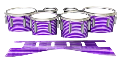 Dynasty 1st Generation Tenor Drum Slips - Lateral Brush Strokes Purple and White (Purple)