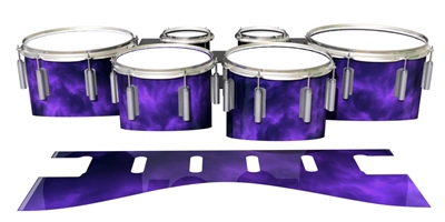 Dynasty 1st Generation Tenor Drum Slips - Purple Smokey Clouds (Themed)