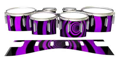 Dynasty 1st Generation Tenor Drum Slips - Purple Vortex Illusion (Themed)