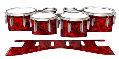 Dynasty 1st Generation Tenor Drum Slips - Red Cosmic Glass (Red)