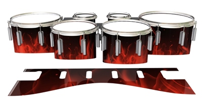 Dynasty 1st Generation Tenor Drum Slips - Red Flames (Themed)