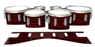 Dynasty 1st Generation Tenor Drum Slips - Red Horizon Stripes (Red)