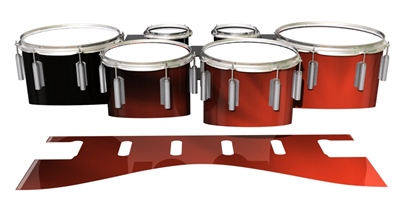 Dynasty 1st Generation Tenor Drum Slips - Red Light Rays (Themed)