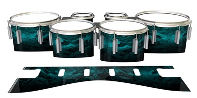 Dynasty 1st Generation Tenor Drum Slips - River GEO Marble Fade (Aqua)