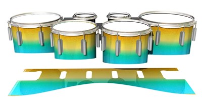 Dynasty 1st Generation Tenor Drum Slips - Set Sail (Aqua) (Yellow)