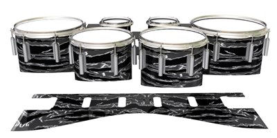 Dynasty 1st Generation Tenor Drum Slips - Stealth Tiger Camouflage (Neutral)