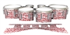 Dynasty 1st Generation Tenor Drum Slips - Wave Brush Strokes Red and White (Red)