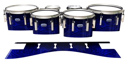 Dynasty Custom Elite Tenor Drum Slips - Andromeda Blue Rosewood (Blue)