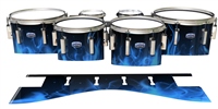 Dynasty Custom Elite Tenor Drum Slips - Blue Flames (Themed)