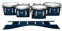 Dynasty Custom Elite Tenor Drum Slips - Blue Horizon Stripes (Blue)