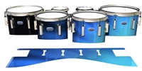 Dynasty Custom Elite Tenor Drum Slips - Blue Light Rays (Themed)