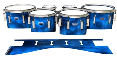 Dynasty Custom Elite Tenor Drum Slips - Blue Smokey Clouds (Themed)