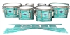 Dynasty Custom Elite Tenor Drum Slips - Chaos Brush Strokes Aqua and White (Green) (Blue)