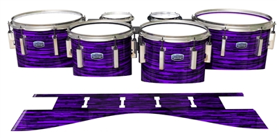 Dynasty Custom Elite Tenor Drum Slips - Chaos Brush Strokes Purple and Black (Purple)
