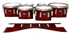 Dynasty Custom Elite Tenor Drum Slips - Chaos Brush Strokes Red and Black (Red)