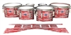 Dynasty Custom Elite Tenor Drum Slips - Chaos Brush Strokes Red and White (Red)