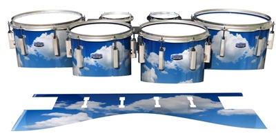 Dynasty Custom Elite Tenor Drum Slips - Cumulus Sky (Themed)