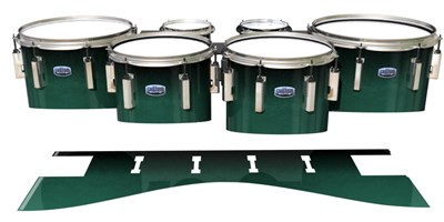 Dynasty Custom Elite Tenor Drum Slips - Deep Viridian Fade (Green)