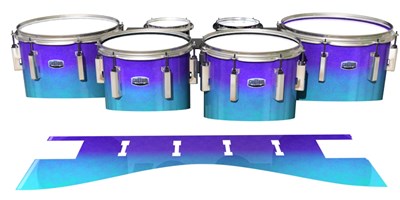 Dynasty Custom Elite Tenor Drum Slips - Dejavu (Blue)