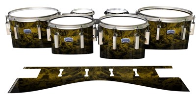 Dynasty Custom Elite Tenor Drum Slips - Desert GEO Marble Fade (Yellow)