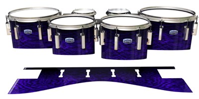 Dynasty Custom Elite Tenor Drum Slips - Electric Purple Rosewood (Purple)