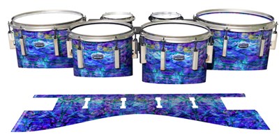 Dynasty Custom Elite Tenor Drum Slips - Electro Blue Plasma (Blue) (Purple)