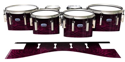 Dynasty Custom Elite Tenor Drum Slips - Festive Pink Rosewood (Pink)