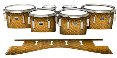 Dynasty Custom Elite Tenor Drum Slips - Gold Metal Plating (Themed)