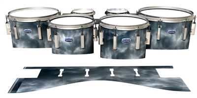 Dynasty Custom Elite Tenor Drum Slips - Grey Smokey Clouds (Themed)