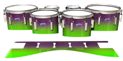 Dynasty Custom Elite Tenor Drum Slips - Joker Drop Fade (Purple) (Green)