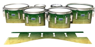 Dynasty Custom Elite Tenor Drum Slips - Jungle Stain Fade (Green)