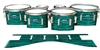 Dynasty Custom Elite Tenor Drum Slips - Lateral Brush Strokes Aqua and Black (Green) (Blue)