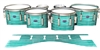 Dynasty Custom Elite Tenor Drum Slips - Lateral Brush Strokes Aqua and White (Green) (Blue)