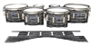 Dynasty Custom Elite Tenor Drum Slips - Lateral Brush Strokes Black and White (Neutral)