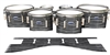 Dynasty Custom Elite Tenor Drum Slips - Lateral Brush Strokes Grey and Black (Neutral)