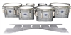 Dynasty Custom Elite Tenor Drum Slips - Lateral Brush Strokes Grey and White (Neutral)